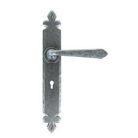 From The Anvil Pewter Cromwell Lever Lock Set
