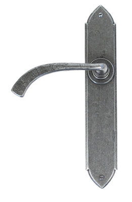 From The Anvil Pewter Gothic Curved Sprung Lever Latch Set