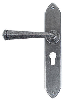 From The Anvil Pewter Gothic Lever Euro Lock Set