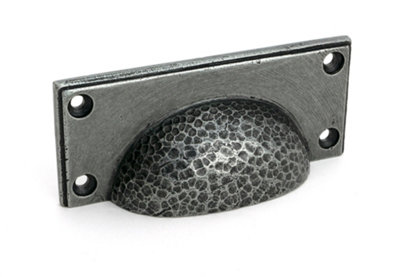 From The Anvil Pewter Hammered Art Deco Drawer Pull