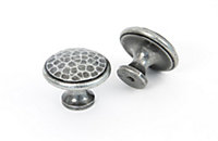 From The Anvil Pewter Hammered Cabinet Knob - Large