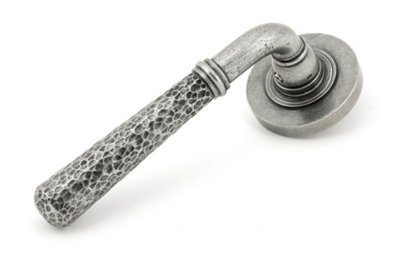 From The Anvil Pewter Hammered Newbury Lever on Rose Set (Plain) - Unsprung