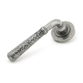 From The Anvil Pewter Hammered Newbury Lever on Rose Set (Plain) - Unsprung