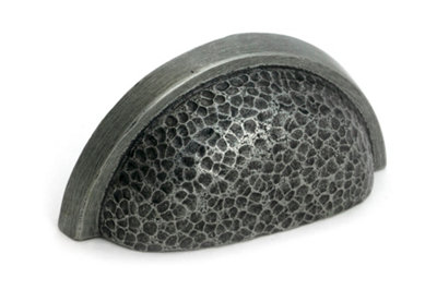 From The Anvil Pewter Hammered Regency Drawer Pull
