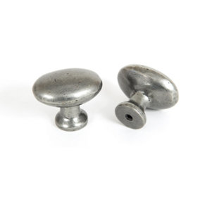 From The Anvil Pewter Oval Cabinet Knob