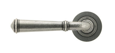 From The Anvil Pewter Regency Lever on Rose Set (Plain)