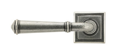 From The Anvil Pewter Regency Lever on Rose Set (Square)