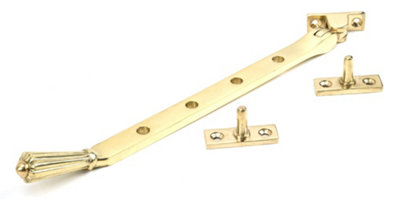 From The Anvil Polished Brass 10 Inch Hinton Stay