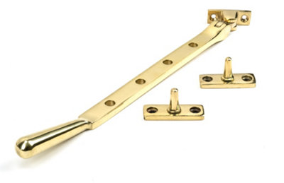 From The Anvil Polished Brass 10 Inch Newbury Stay
