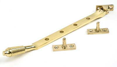 From The Anvil Polished Brass 10 Inch Reeded Stay