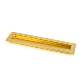From The Anvil Polished Brass 250mm Art Deco Rectangular Pull