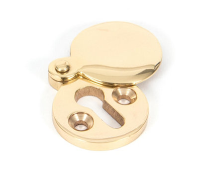 From The Anvil Polished Brass 30mm Round Escutcheon