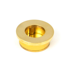 From The Anvil Polished Brass 34mm Round Finger Edge Pull