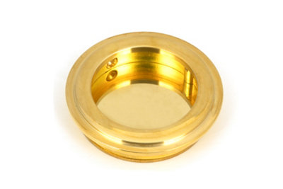 From The Anvil Polished Brass 60mm Art Deco Round Pull