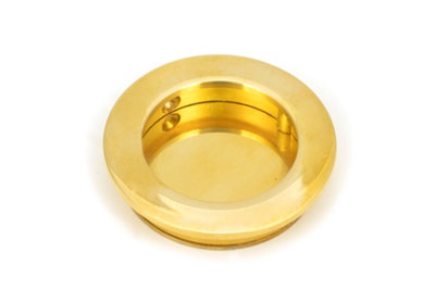 From The Anvil Polished Brass 60mm Plain Round Pull
