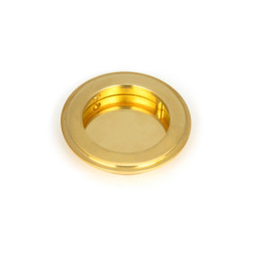 From The Anvil Polished Brass 75mm Art Deco Round Pull
