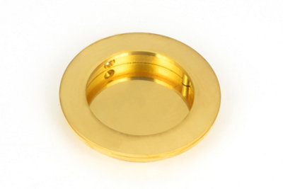 From The Anvil Polished Brass 75mm Plain Round Pull