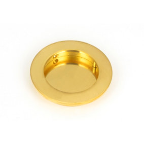 From The Anvil Polished Brass 75mm Plain Round Pull