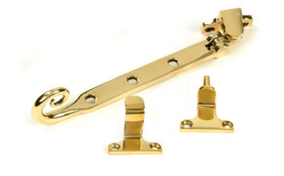From The Anvil Polished Brass 8" Monkeytail Stay (Steel Window)