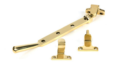 From The Anvil Polished Brass 8" Newbury Stay (Steel Window)