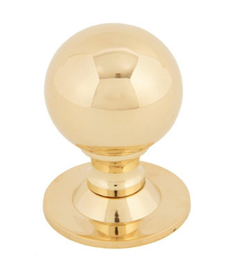 From The Anvil Polished Brass Ball Cabinet Knob 39mm