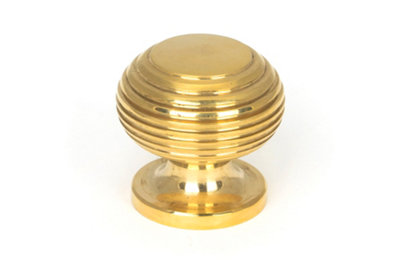 From The Anvil Polished Brass Beehive Cabinet Knob 30mm