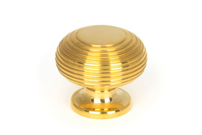 From The Anvil Polished Brass Beehive Cabinet Knob 40mm