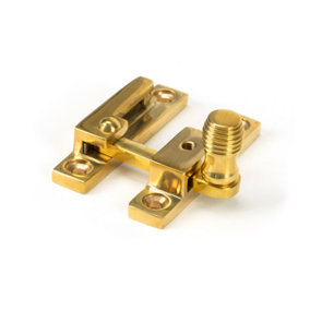 From The Anvil Polished Brass Beehive Quadrant Fastener - Narrow