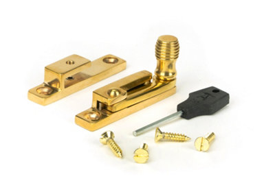 From The Anvil Polished Brass Beehive Quadrant Fastener - Narrow