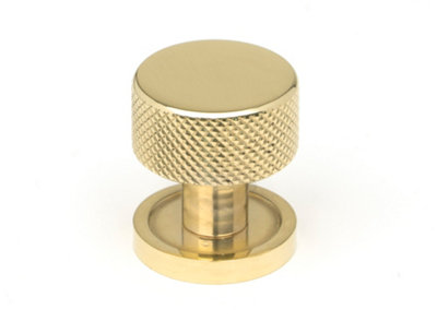 From The Anvil Polished Brass Brompton Cabinet Knob - 25mm (Plain)