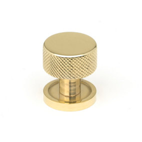 From The Anvil Polished Brass Brompton Cabinet Knob - 25mm (Plain)