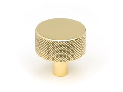 From The Anvil Polished Brass Brompton Cabinet Knob - 32mm (No rose)
