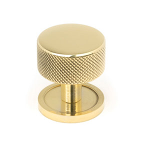 From The Anvil Polished Brass Brompton Cabinet Knob - 32mm (Plain)