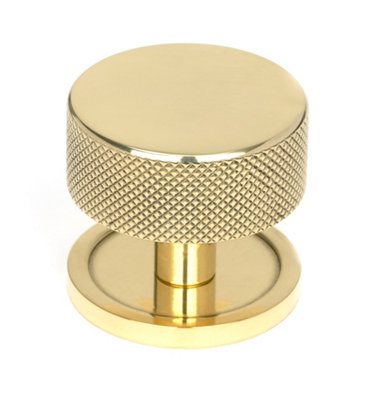 From The Anvil Polished Brass Brompton Cabinet Knob - 38mm (Plain)