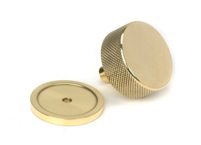 From The Anvil Polished Brass Brompton Cabinet Knob - 38mm (Plain)