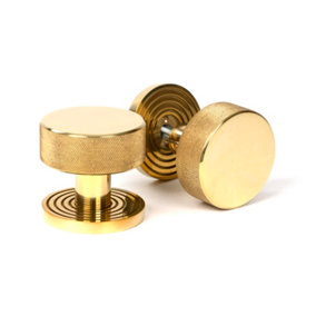 From The Anvil Polished Brass Brompton Mortice/Rim Knob Set Knob (Beehive)
