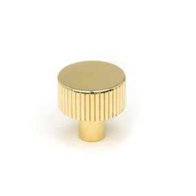 From The Anvil Polished Brass Judd Cabinet Knob - 25mm (No Rose)
