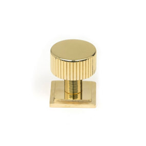 From The Anvil Polished Brass Judd Cabinet Knob - 25mm (Square)