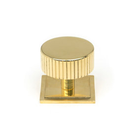 From The Anvil Polished Brass Judd Cabinet Knob - 38mm (Square)