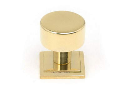 From The Anvil Polished Brass Kelso Cabinet Knob - 25mm (Square)