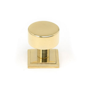 From The Anvil Polished Brass Kelso Cabinet Knob - 25mm (Square)