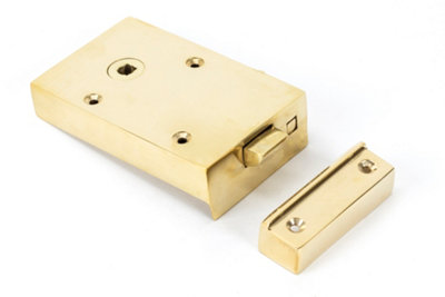 From The Anvil Polished Brass Left Hand Bathroom Latch