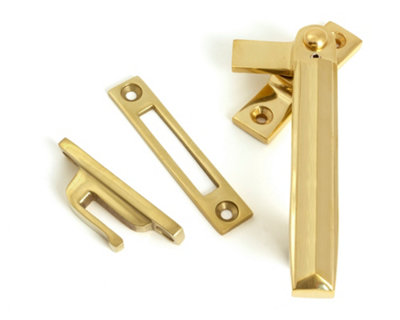 From The Anvil Polished Brass Locking Art Deco Fastener - RH