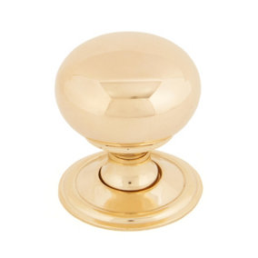 From The Anvil Polished Brass Mushroom Cabinet Knob 32mm