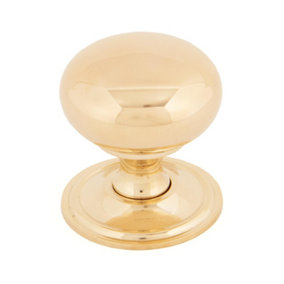 From The Anvil Polished Brass Mushroom Cabinet Knob 38mm