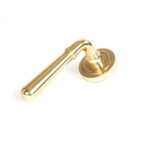 From The Anvil Polished Brass Newbury Lever on Rose Set (Art Deco) - Unsprung