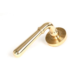 From The Anvil Polished Brass Newbury Lever on Rose Set (Beehive)