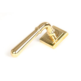 From The Anvil Polished Brass Newbury Lever on Rose Set (Square)