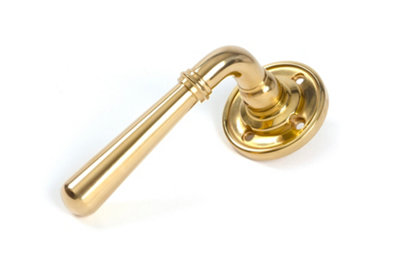 From The Anvil Polished Brass Newbury Lever on Rose Set