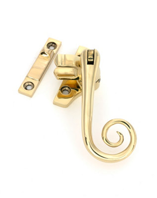 From The Anvil Polished Brass Night-Vent Locking Monkeytail Fastener (Steel Window)